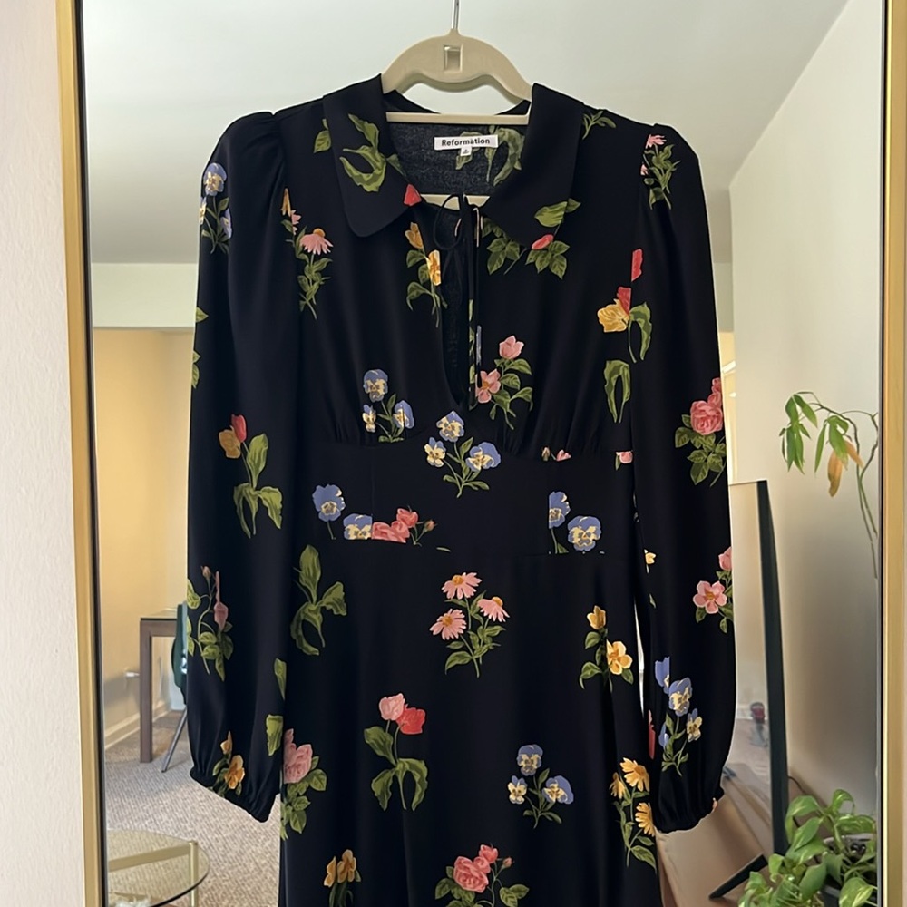 Reformation Will Mini Dress in Night Bloom - Picture 9 of 11